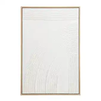 Leen Bakker Schilderij 3D Art - wit - canvas/hout - 90x60 cm aanbieding