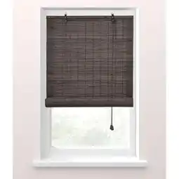 Leen Bakker Fenstr Rolgordijn bamboe antraciet - 60x180 cm aanbieding