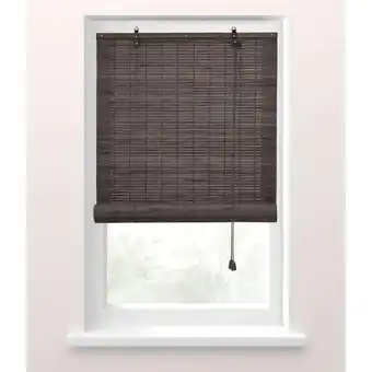 Leen Bakker Fenstr Rolgordijn bamboe antraciet - 60x180 cm aanbieding