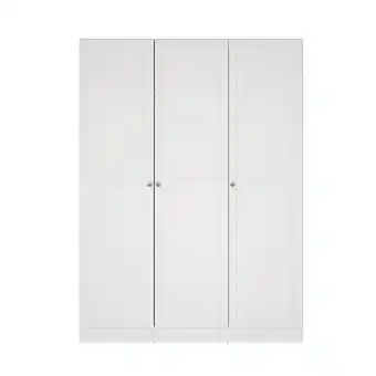 Leen Bakker Kledingkast Lynn 3-deurs - wit - 200x147x62 cm aanbieding