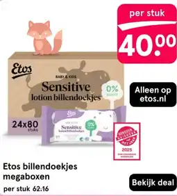 Etos Etos billendoekjes megaboxen aanbieding