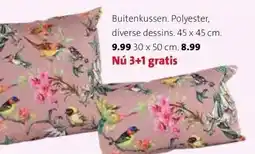 Intratuin Buitenkussen. Polyester, diverse dessins. 45 x 45 cm. aanbieding