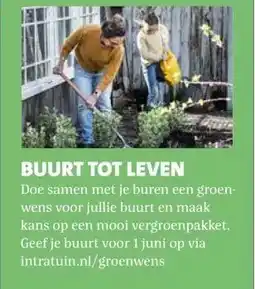 Intratuin BUURT TOT LEVEN aanbieding