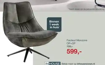 IN.HOUSE Fauteuil Monzone aanbieding