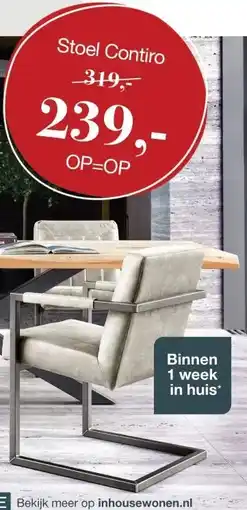 IN.HOUSE Stoel Contiro aanbieding