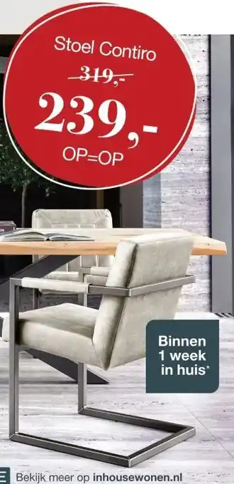 IN.HOUSE Stoel Contiro aanbieding