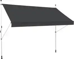 Hornbach Balkonzonnescherm 2,5 x 1,5 mtr, grijs aanbieding