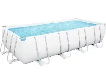 Hornbach BESTWAY Framepool zwembad grijs incl. filter, ladder en afdekzeil, 549x274x122 cm aanbieding