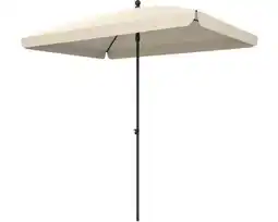 Hornbach SOLUNA Parasol Cannes polyesther push up ecru 140x210 cm aanbieding