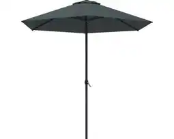 Hornbach SOLUNA Parasol Nancy polyesther grijs Ø 250 cm aanbieding