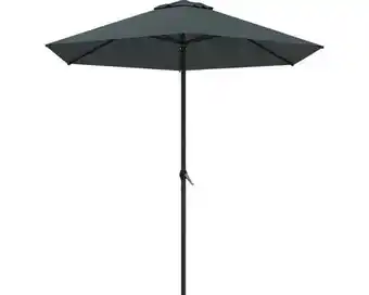 Hornbach SOLUNA Parasol Nancy polyesther grijs Ø 250 cm aanbieding