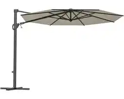 Hornbach SOLUNA Zweefparasol Beaujeu ecru Ø 300 cm, hoogte 248 cm aanbieding