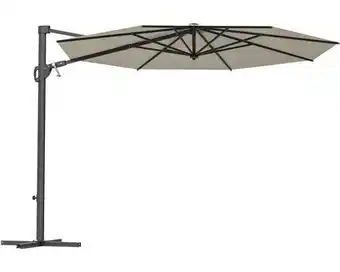 Hornbach SOLUNA Zweefparasol Beaujeu ecru Ø 300 cm, hoogte 248 cm aanbieding