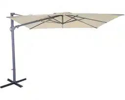 Hornbach SOLUNA Zweefparasol Orléans ecru 300x300 cm, hoogte 251 cm aanbieding
