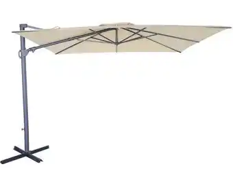 Hornbach SOLUNA Zweefparasol Orléans ecru 300x300 cm, hoogte 251 cm aanbieding