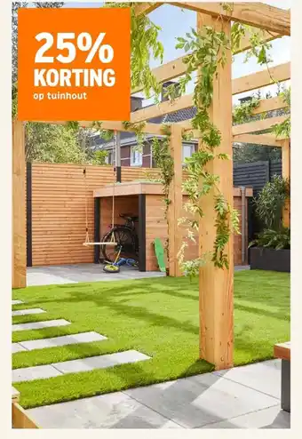 GAMMA 25% KORTING op tuinhout aanbieding