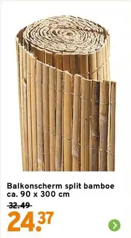 GAMMA Balkonscherm split bamboe ca. 90 x 300 cm aanbieding