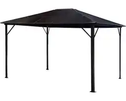 Hornbach Paviljoen Costa aluminium frame met polycarbonaat dakpanelen 300x365x260 cm aanbieding