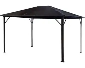Hornbach Paviljoen Costa aluminium frame met polycarbonaat dakpanelen 300x365x260 cm aanbieding