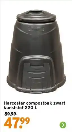 GAMMA Harcostar compostbak zwart kunststof 220 L aanbieding