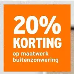GAMMA 20% KORTING op maatwerk buitenzonwering aanbieding