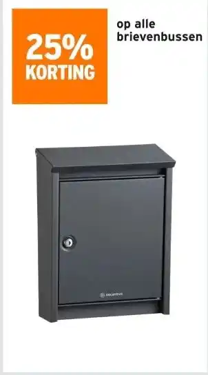 GAMMA 25% op alle brievenbussen aanbieding
