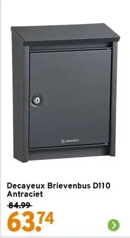 GAMMA Decayeux Brievenbus D110 Antraciet aanbieding