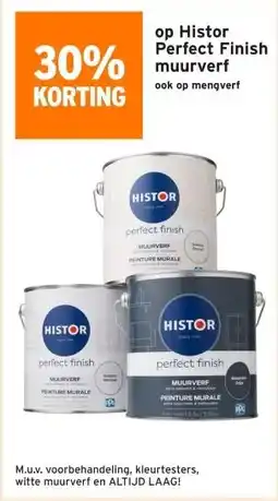 GAMMA 30% KORTING op Histor Perfect Finish muurverf ook op mengverf aanbieding