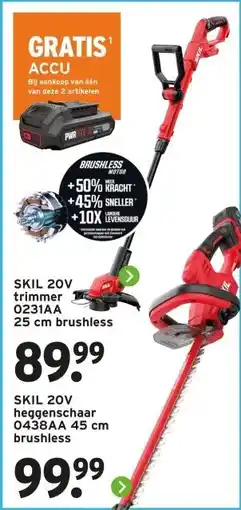 GAMMA SKIL 20V heggenschaar 0438AA 45 cm brushless aanbieding