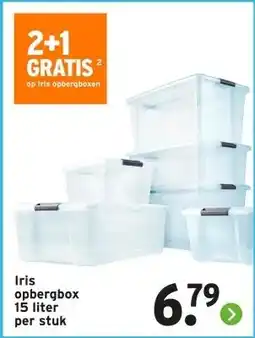 GAMMA Iris opbergbox 15 liter per stuk aanbieding