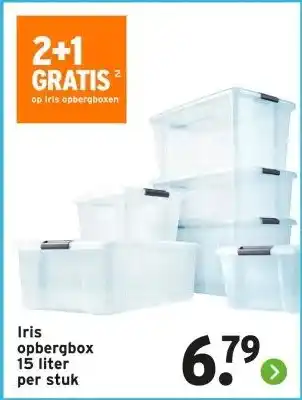 GAMMA Iris opbergbox 15 liter per stuk aanbieding