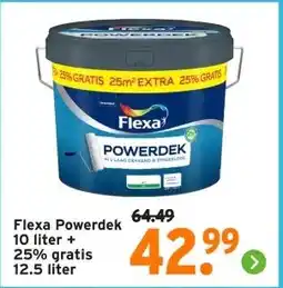 GAMMA Flexa Powerdek 10 liter + 25% gratis 12.5 liter aanbieding