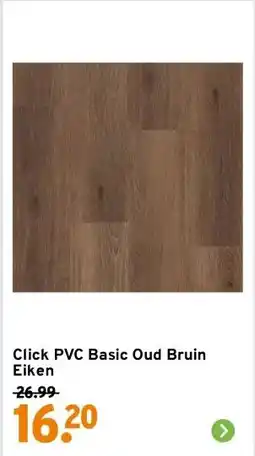 GAMMA Click PVC Basic Oud Bruin Eiken aanbieding