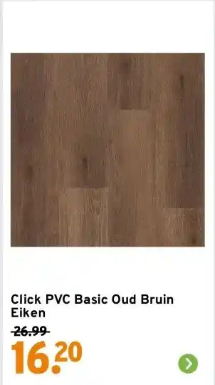 GAMMA Click PVC Basic Oud Bruin Eiken aanbieding