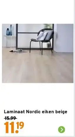 GAMMA Laminaat Nordic eiken beige aanbieding