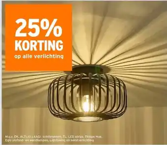 GAMMA 25% KORTING op alle verlichting aanbieding