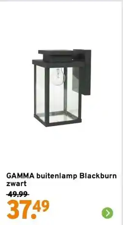 GAMMA GAMMA buitenlamp Blackburn zwart aanbieding