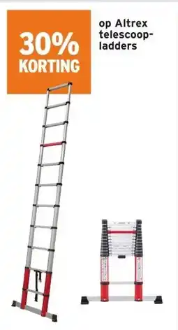GAMMA 30% KORTING op Altrex telescoop- ladders aanbieding