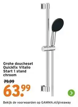 GAMMA Grohe doucheset Quickfix Vitalio Start 1 stand chroom aanbieding