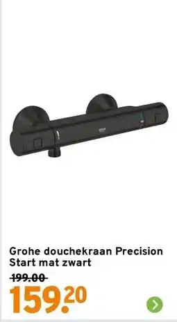 GAMMA Grohe douchekraan Precision Start mat zwart aanbieding