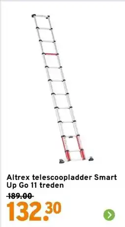 GAMMA Altrex telescoopladder Smart Up Go 11 treden aanbieding