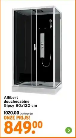 GAMMA Allibert douchecabine Gipsy 80x120 cm aanbieding