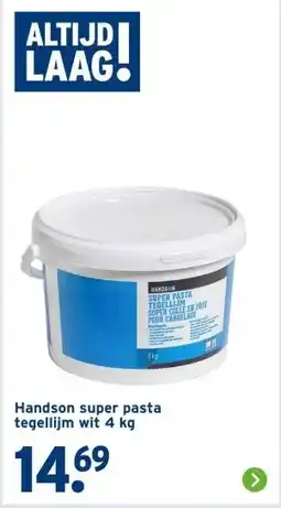GAMMA Handson super pasta tegellijm wit 4 kg aanbieding