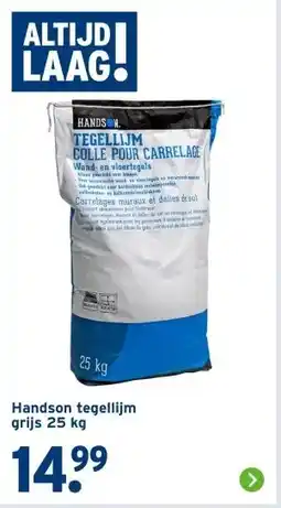 GAMMA Handson tegellijm grijs 25 kg aanbieding