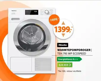 Expert Miele TEH 795 WP EcoSpeed aanbieding
