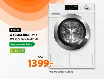 Expert Miele WEG 895 WPS Excellence PowerWash & TwinDos & SteamCare aanbieding