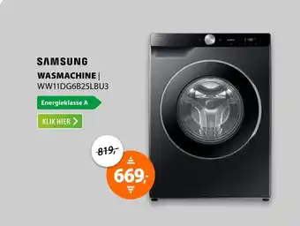 Expert Samsung SuperSpeed 6000-serie WW11DG6B25LB Zwart aanbieding