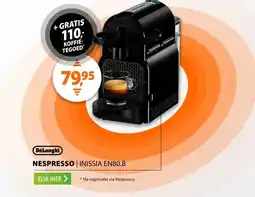 Expert DeLonghi Nespresso Inissia EN80.B Zwart aanbieding