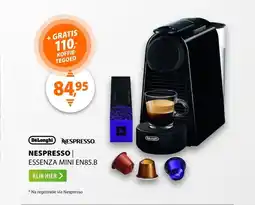 Expert DeLonghi Nespresso Essenza Mini EN85.B Zwart aanbieding