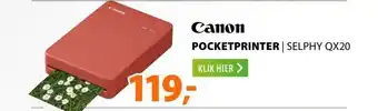 Expert Canon SELPHY QX20-kleurenfotoprinter Rood aanbieding